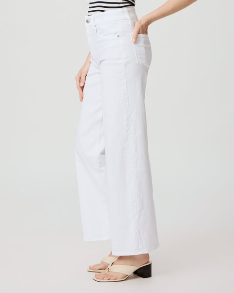 Paige Sasha 32" Wide Leg: Crisp White