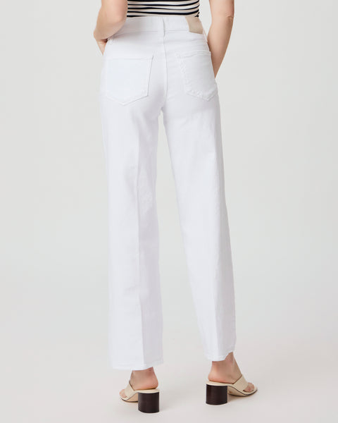 Paige Sasha 32" Wide Leg: Crisp White