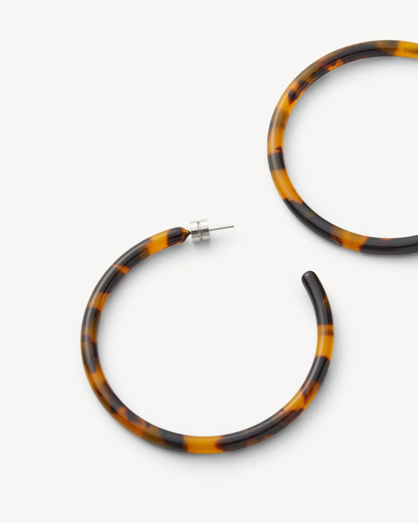 Large Hoops: Classic Tortoise